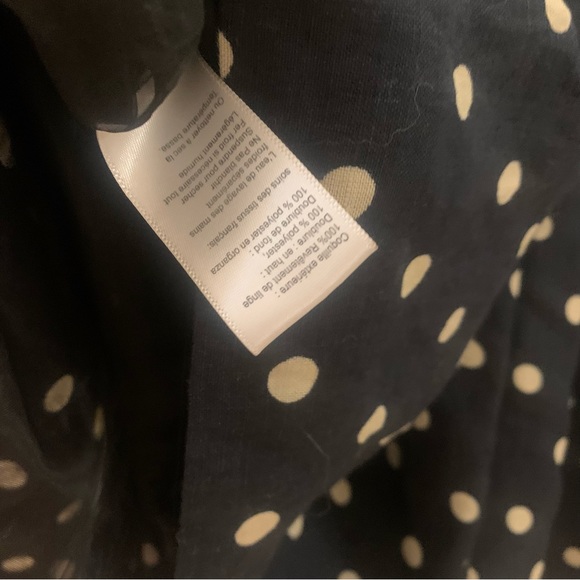 Anthropologie Lilis Closet 100% Linen Blend Polka Dot Fit n Flare Dress - Picture 7 of 11